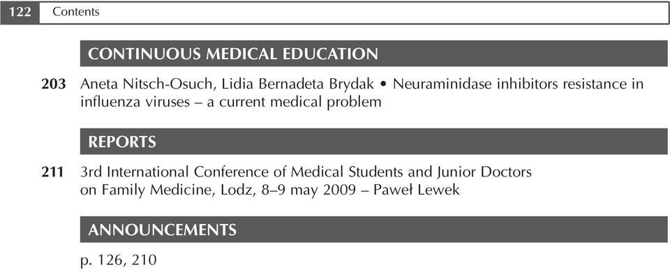 problem REPORTS 211 3rd International Conference of Medical Students and Junior