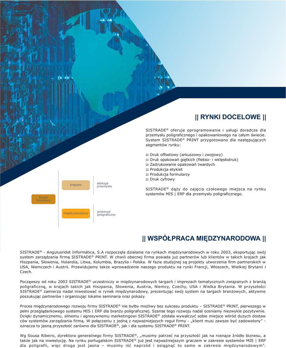 wklês³odruk) :: Zadrukowanie opakowañ twardych :: Produkcja etykiet :: Produkcja formularzy :: Druk cyfrowy SISTRADE d¹ y do zajêcia czo³owego miejsca na rynku systemów MIS ERP dla przemys³u