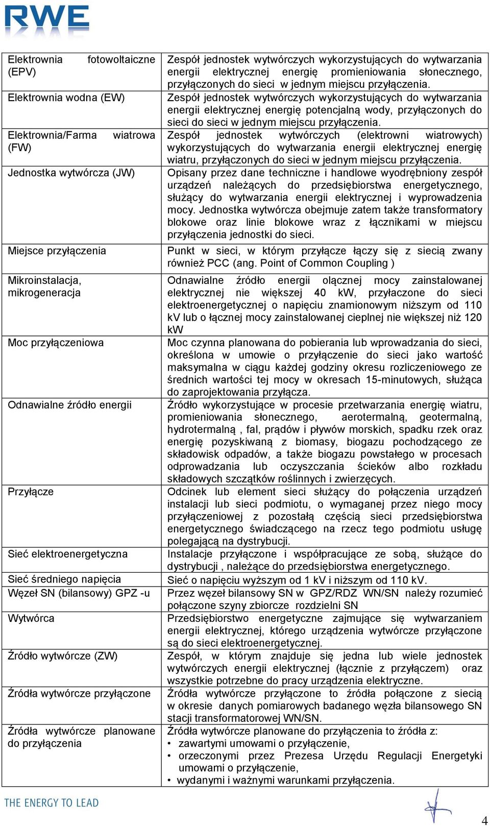 przyłączenia Zespół jednostek wytwórczych wykorzystujących do wytwarzania energii elektrycznej energię promieniowania słonecznego, przyłączonych do sieci w jednym miejscu przyłączenia.