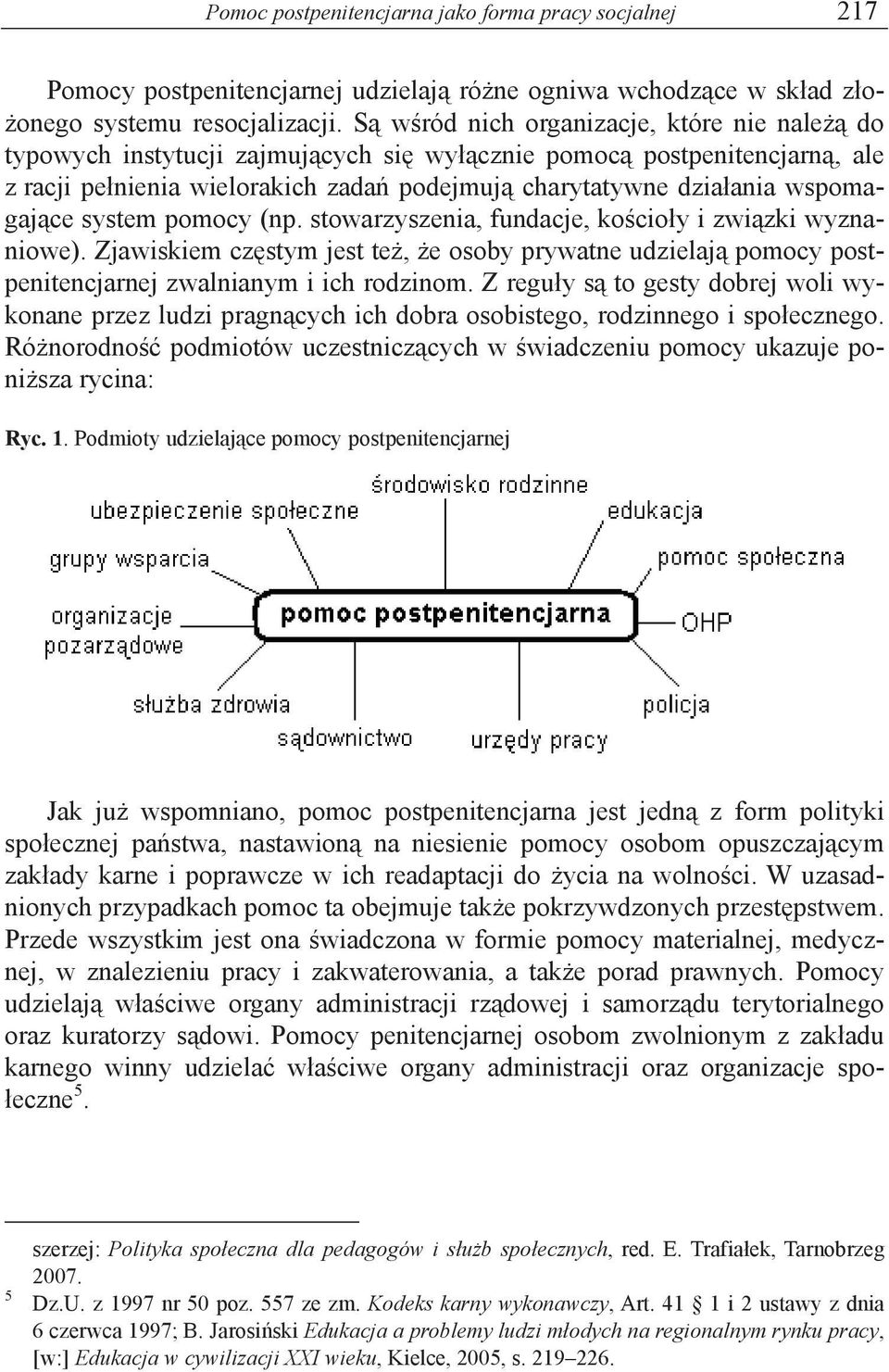 system pomocy (np. stowarzyszenia, fundacje, ko cio y i zwi zki wyznaniowe). Zjawiskiem cz stym jest te, e osoby prywatne udzielaj pomocy postpenitencjarnej zwalnianym i ich rodzinom.