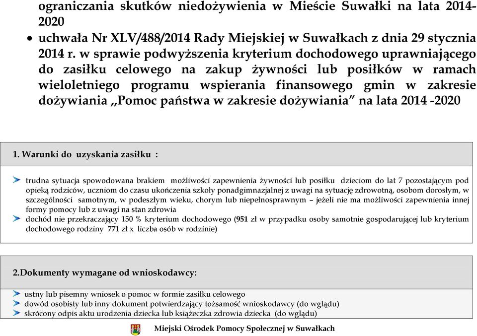 państwa w zakresie dożywiania na lata 2014-2020 1.