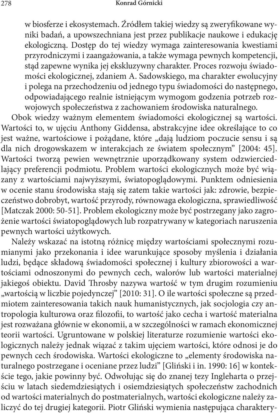 Proces rozwoju świadomości ekologicznej, zdaniem A.