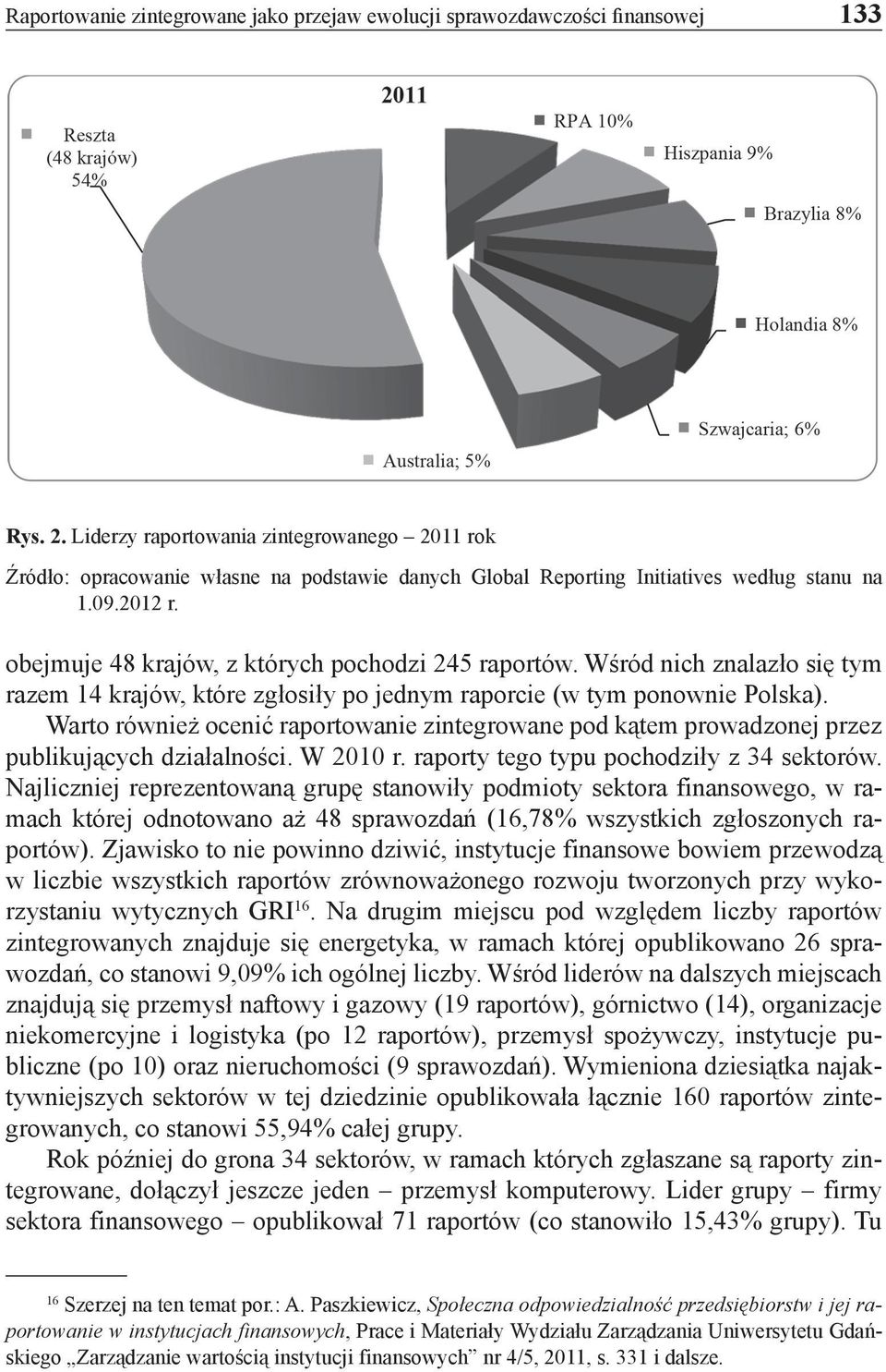 obejmuje 48 krajów, z których pochodzi 245 raportów. Wśród nich znalazło się tym razem 14 krajów, które zgłosiły po jednym raporcie (w tym ponownie Polska).