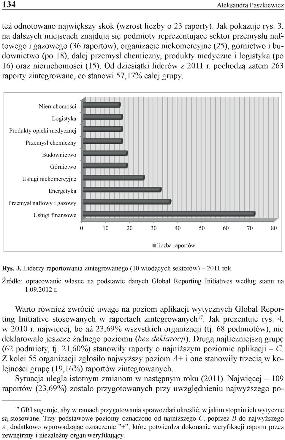 chemiczny, produkty medyczne i logistyka (po 16) oraz nieruchomości (15). Od dziesiątki liderów z 2011 r. pochodzą zatem 263 raporty zintegrowane, co stanowi 57,17% całej grupy.