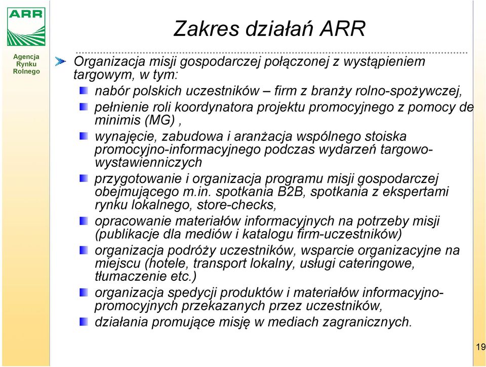 gospodarczej obejmującego m.in.