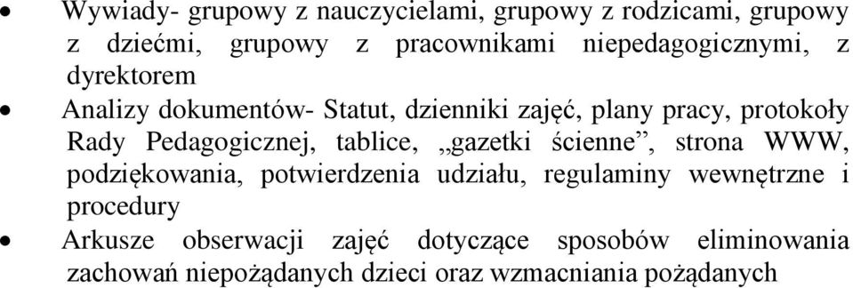 Pedagogicznej, tablice, gazetki ścienne, strona WWW, podziękowania, potwierdzenia udziału, regulaminy