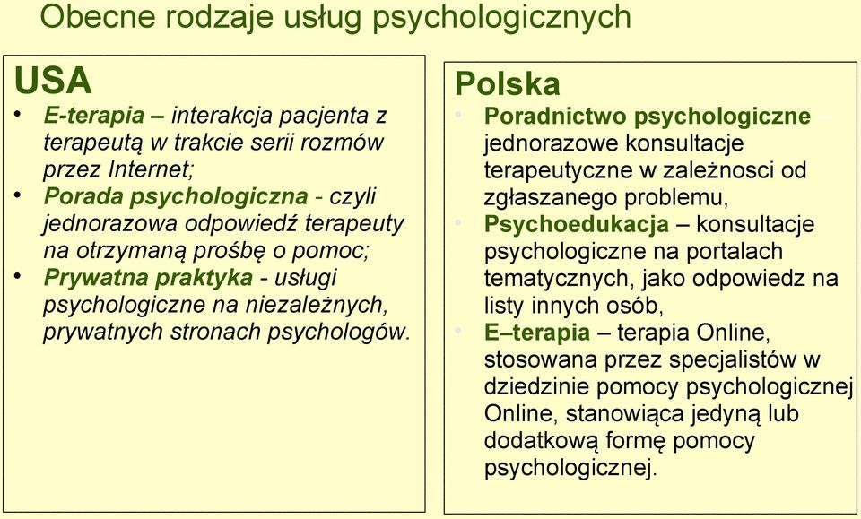 Poradnictwo psychologiczne jednorazowe konsultacje terapeutyczne w zależnosci od zgłaszanego problemu, Psychoedukacja konsultacje psychologiczne na portalach