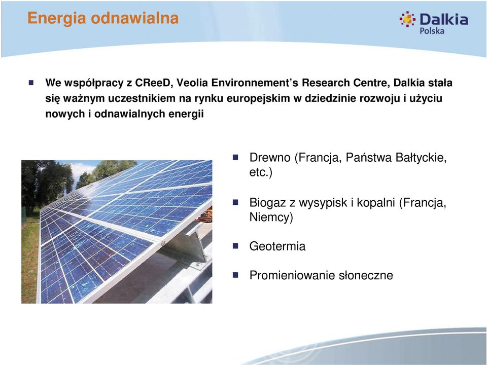 rozwoju i użyciu nowych i odnawialnych energii Drewno (Francja, Państwa