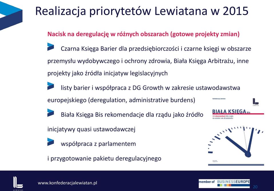inicjatyw legislacyjnych listy barier i współpraca z DG Growth w zakresie ustawodawstwa europejskiego (deregulation, administrative