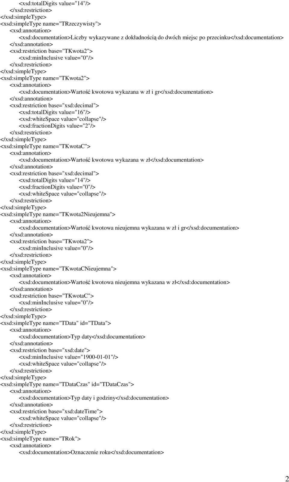 wykazana w zł i gr</xsd:documentation> <xsd:restriction base="xsd:decimal"> <xsd:totaldigits value="16"/> <xsd:whitespace value="collapse"/> <xsd:fractiondigits value="2"/> </xsd:restriction>