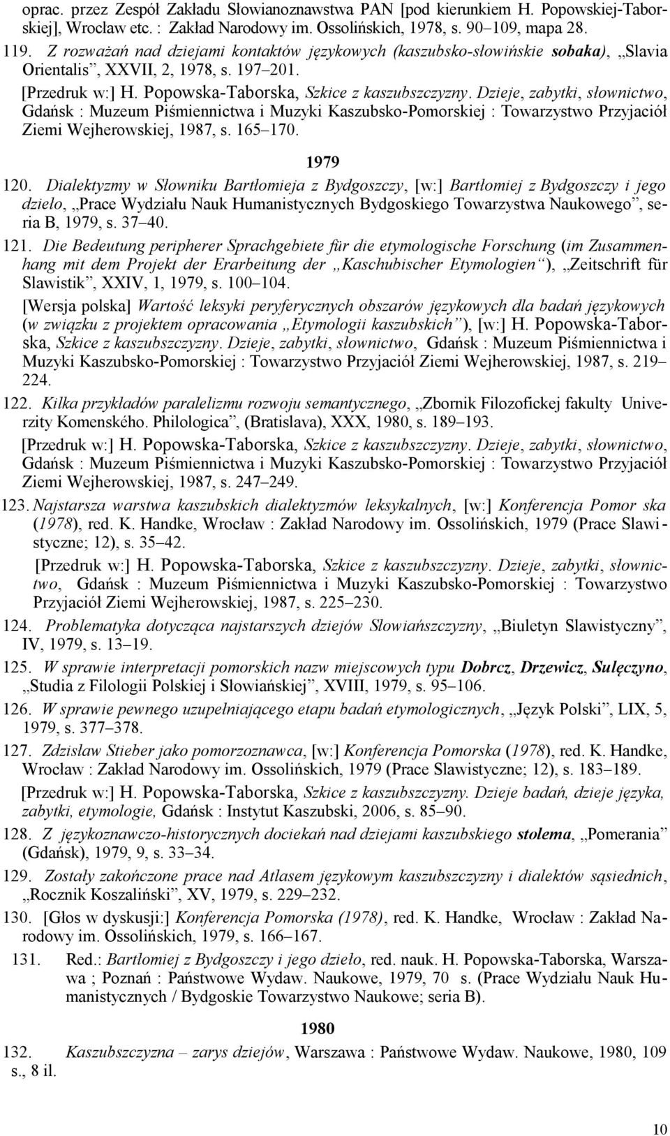 Dialektyzmy w Słowniku Bartłomieja z Bydgoszczy, [w:] Bartłomiej z Bydgoszczy i jego dzieło, Prace Wydziału Nauk Humanistycznych Bydgoskiego Towarzystwa Naukowego, seria B, 1979, s. 37 40. 121.