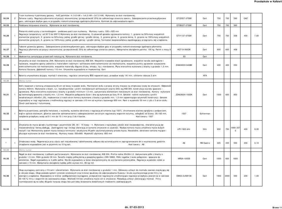 Zabezpieczenie przeciwwypływowe gazu, odcinające dopływ gazu w przypadku niekontrolowanego zgaśnięcia płomienia. Kominek do odprowadzania spalin. GTC2027-075EK Gort 750 700 290 GAZ 6.