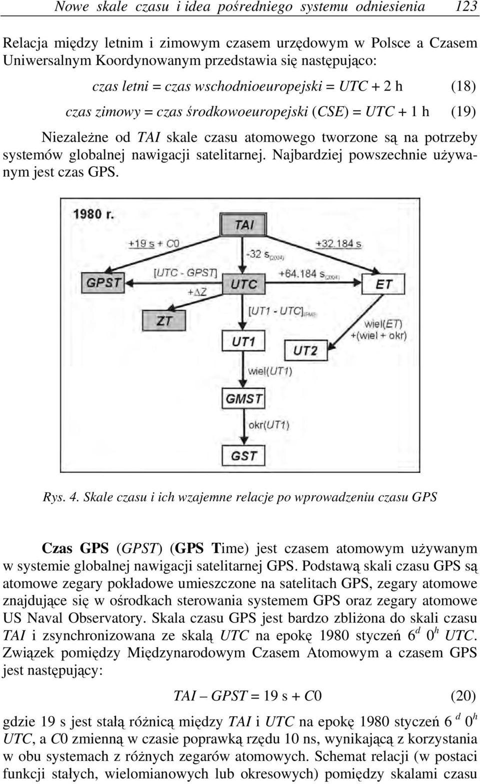 satelitarnej. Najbardziej powszechnie używanym jest czas GPS. Rys. 4.