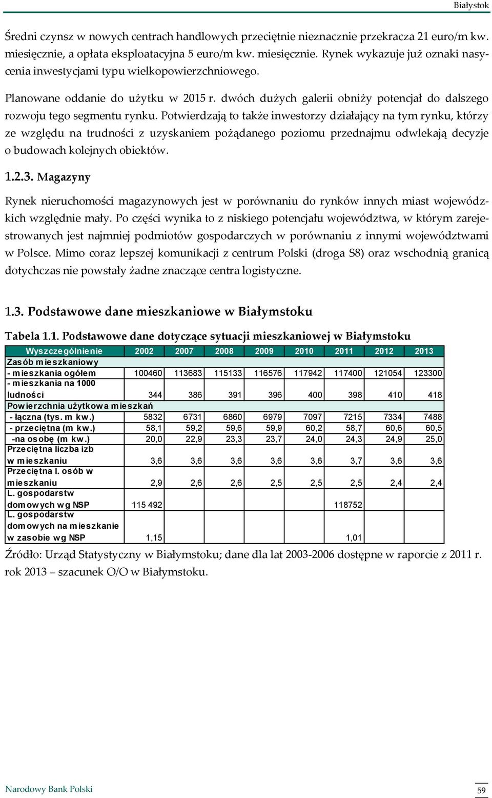 Potwierdzają to także inwestorzy działający na tym rynku, którzy ze względu na trudności z uzyskaniem pożądanego poziomu przednajmu odwlekają decyzje o budowach kolejnych obiektów. 1.2.3.