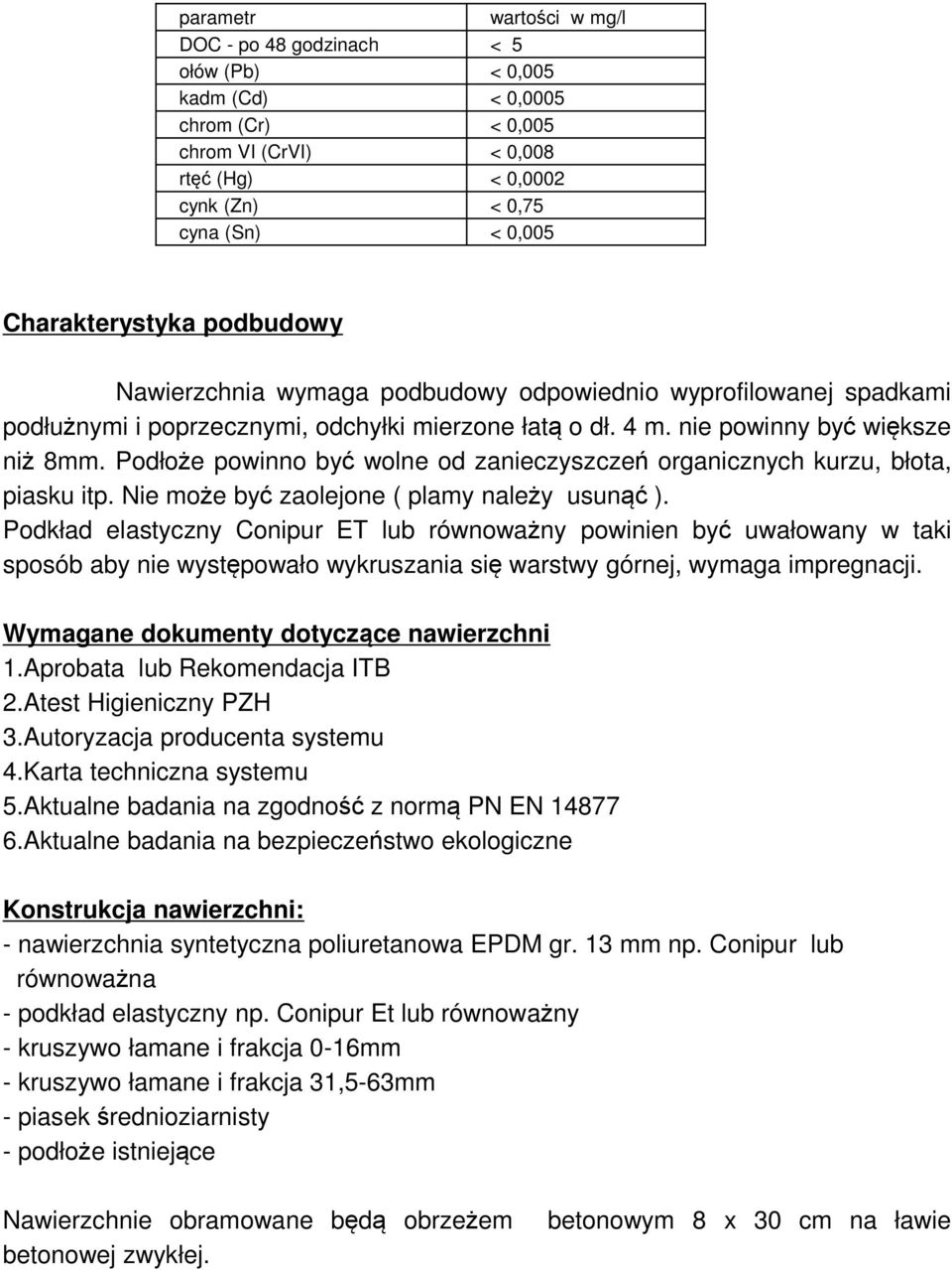 Podłoże powinno być wolne od zanieczyszczeń organicznych kurzu, błota, piasku itp. Nie może być zaolejone ( plamy należy usunąć ).