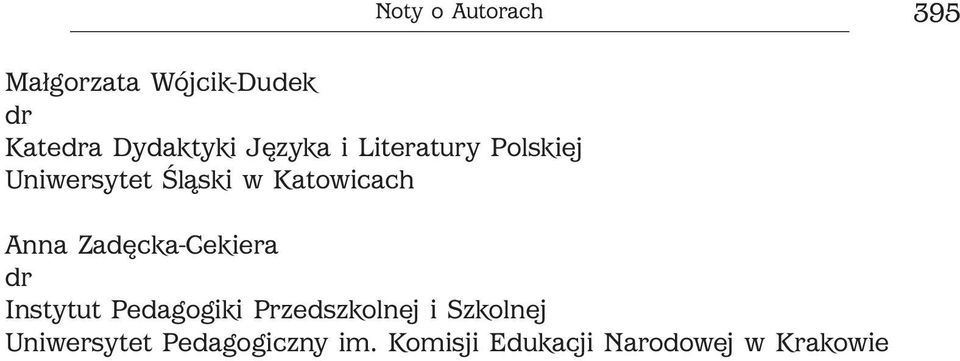 Literatury Polskiej Anna