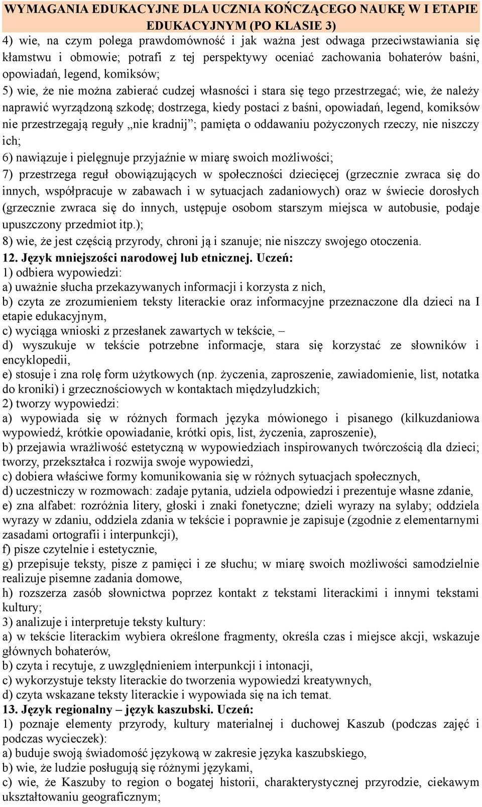 reguły nie kradnij ; pamięta o oddawaniu pożyczonych rzeczy, nie niszczy ich; 6) nawiązuje i pielęgnuje przyjaźnie w miarę swoich możliwości; 7) przestrzega reguł obowiązujących w społeczności