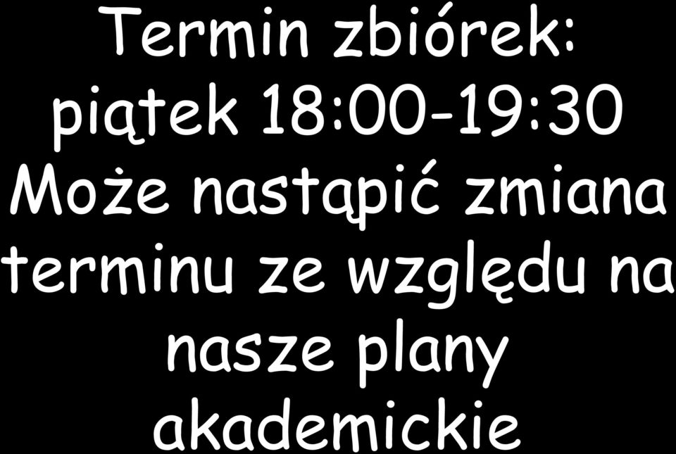 zmiana terminu ze względu