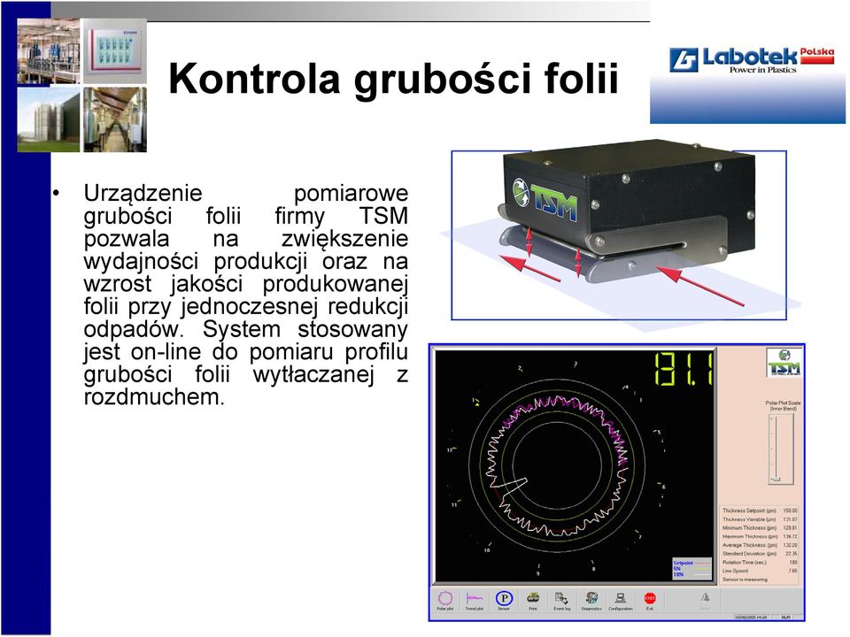 produkowanej folii przy jednoczesnej redukcji odpadów.