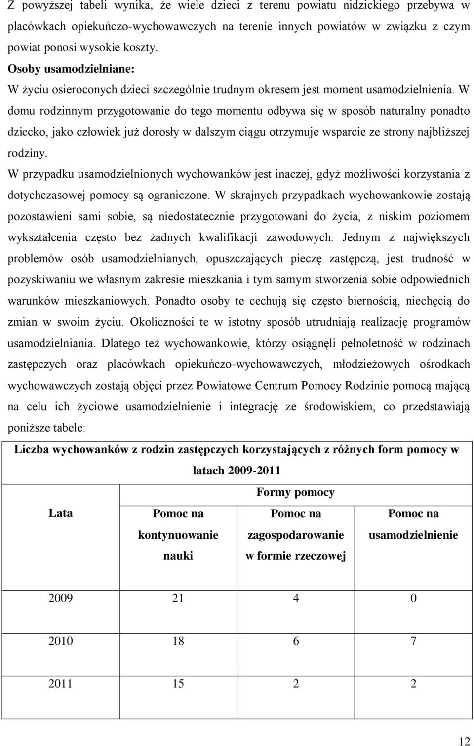 W domu rodzinnym przygotowanie do tego momentu odbywa się w sposób naturalny ponadto dziecko, jako człowiek już dorosły w dalszym ciągu otrzymuje wsparcie ze strony najbliższej rodziny.