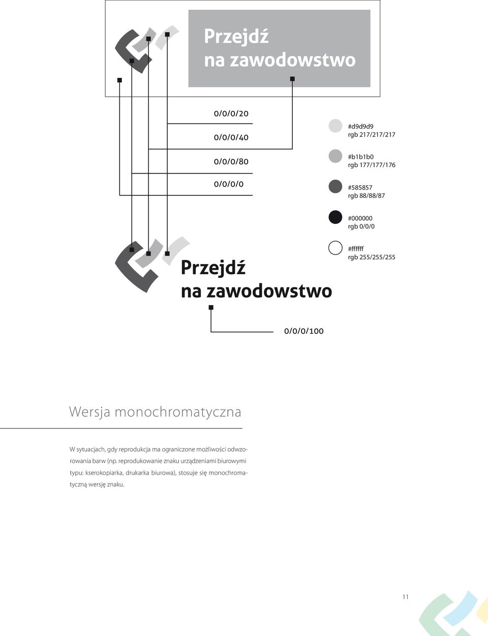 sytuacjach, gdy reprodukcja ma ograniczone możliwości odwzorowania barw (np.