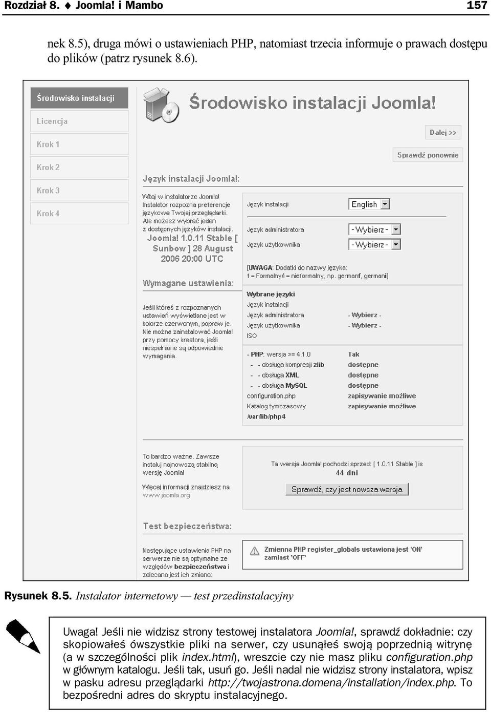 , sprawdź dokładnie: czy skopiowałeś ówszystkie pliki na serwer, czy usunąłeś swoją poprzednią witrynę (a w szczególności plik index.