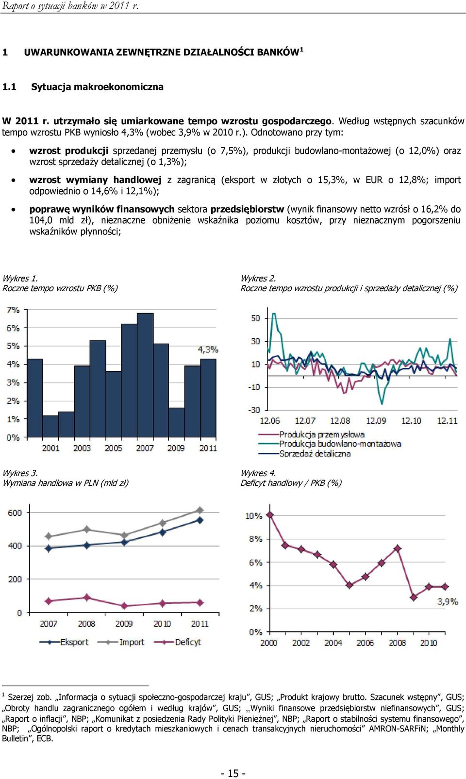 Odnotowano przy tym: wzrost produkcji sprzedanej przemysłu (o 7,5%), produkcji budowlano-montażowej (o 12,0%) oraz wzrost sprzedaży detalicznej (o 1,3%); wzrost wymiany handlowej z zagranicą (eksport