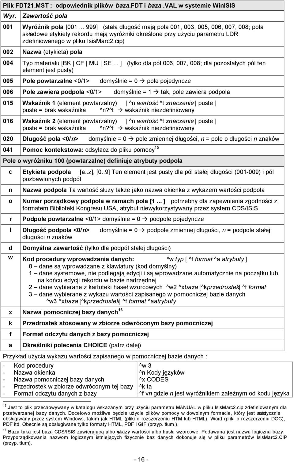 cip) 002 Nazwa (etykieta) pola 004 Typ materiału [BK CF MU SE.