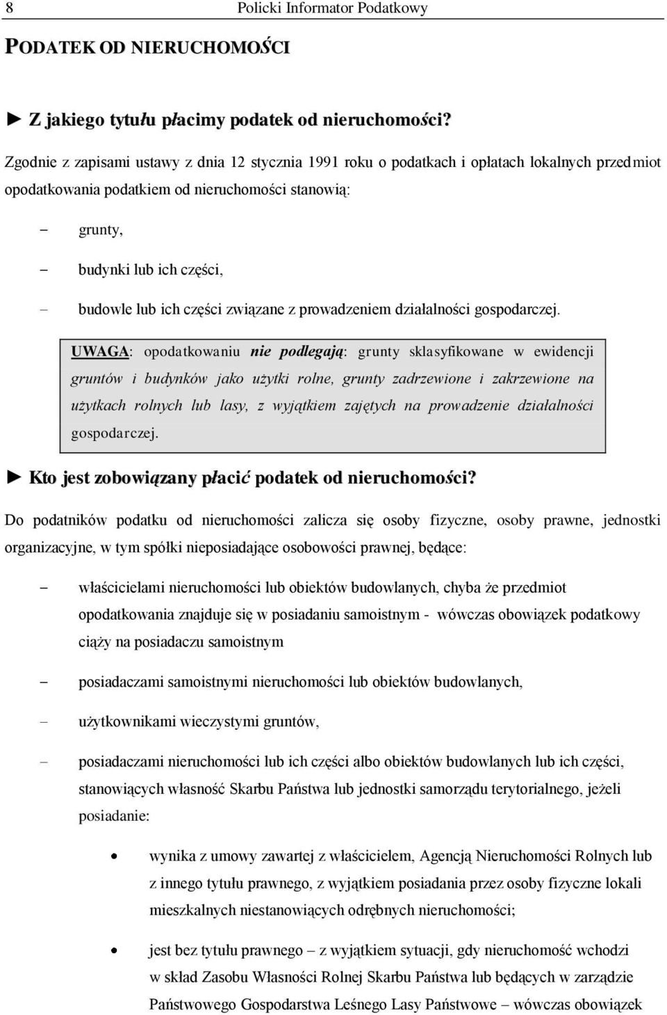 części związane z prowadzeniem działalności gospodarczej.