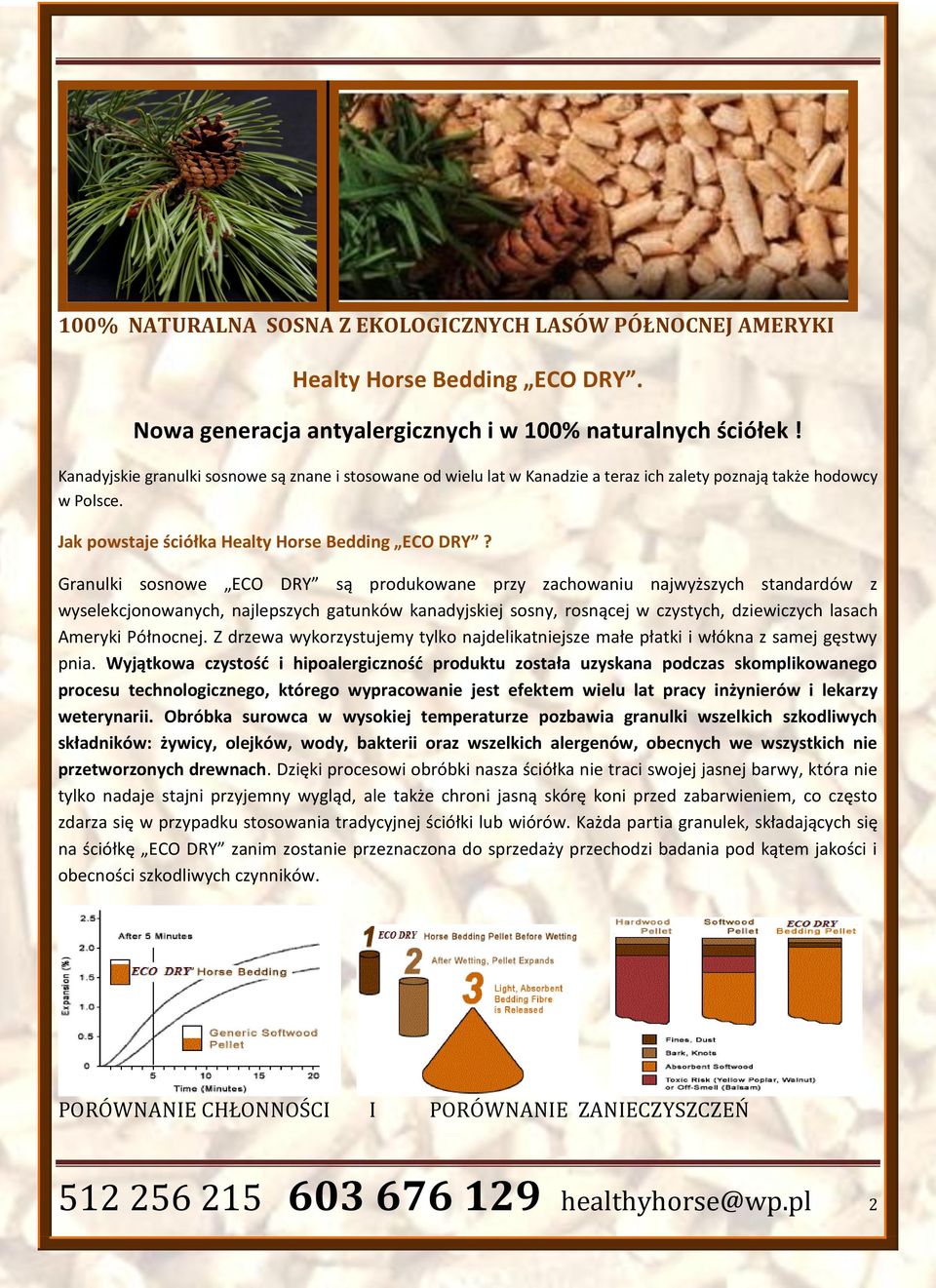 Granulki sosnowe ECO DRY są produkowane przy zachowaniu najwyższych standardów z wyselekcjonowanych, najlepszych gatunków kanadyjskiej sosny, rosnącej w czystych, dziewiczych lasach Ameryki Północnej.