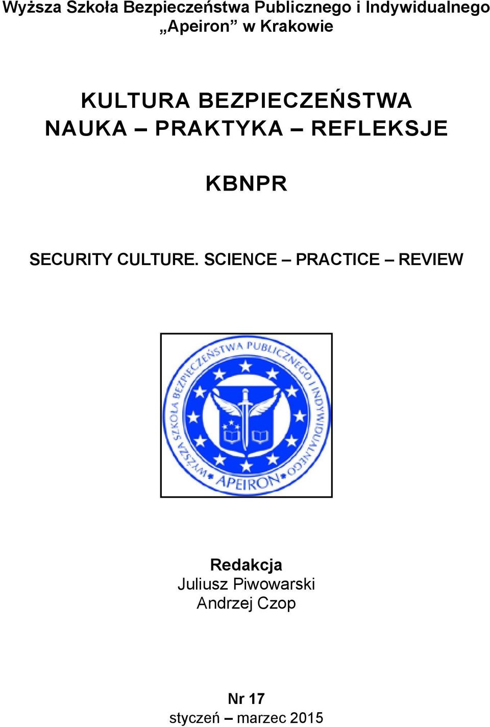 REFLEKSJE KBNPR SECURITY CULTURE.