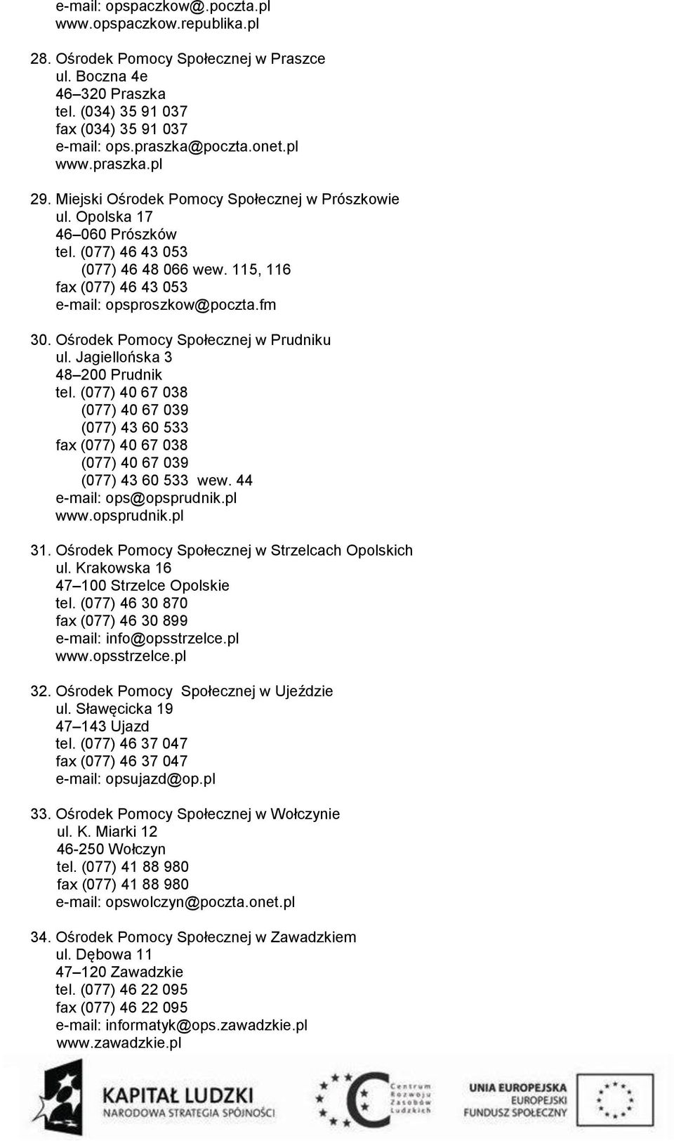 fm 30. Ośrodek Pomocy Społecznej w Prudniku ul. Jagiellońska 3 48 200 Prudnik tel. (077) 40 67 038 (077) 40 67 039 (077) 43 60 533 fax (077) 40 67 038 (077) 40 67 039 (077) 43 60 533 wew.