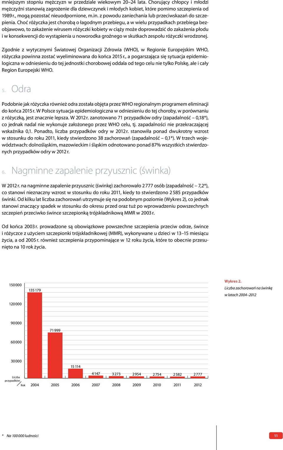 Choć różyczka jest chorobą o łagodnym przebiegu, a w wielu przypadkach przebiega bezobjawowo, to zakażenie wirusem różyczki kobiety w ciąży może doprowadzić do zakażenia płodu i w konsekwencji do