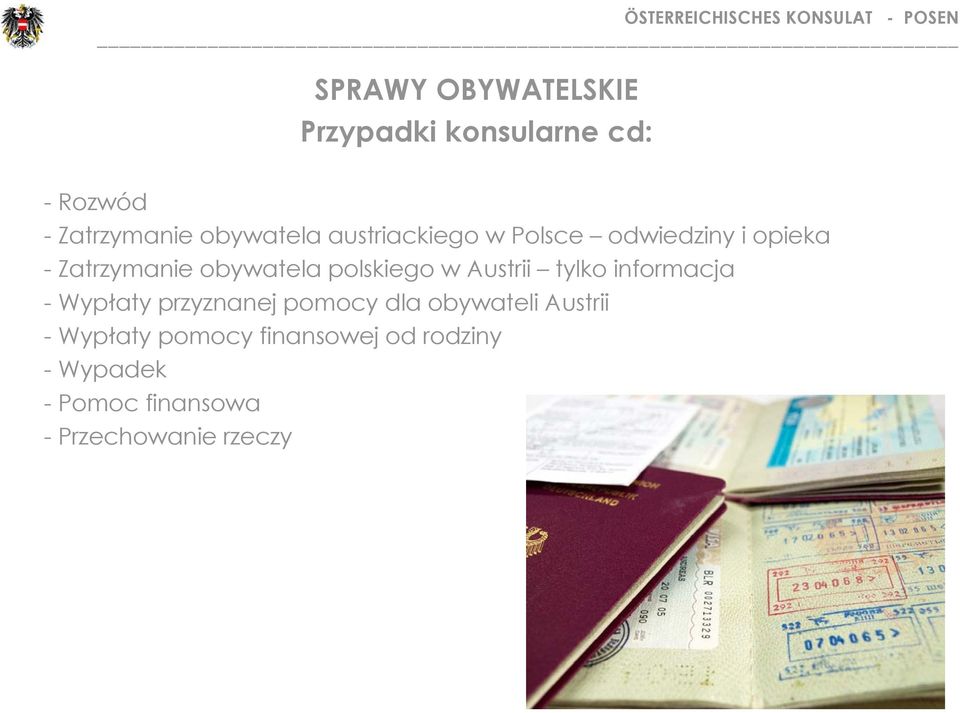 Austrii tylko informacja -Wypłaty przyznanej pomocy dla obywateli Austrii