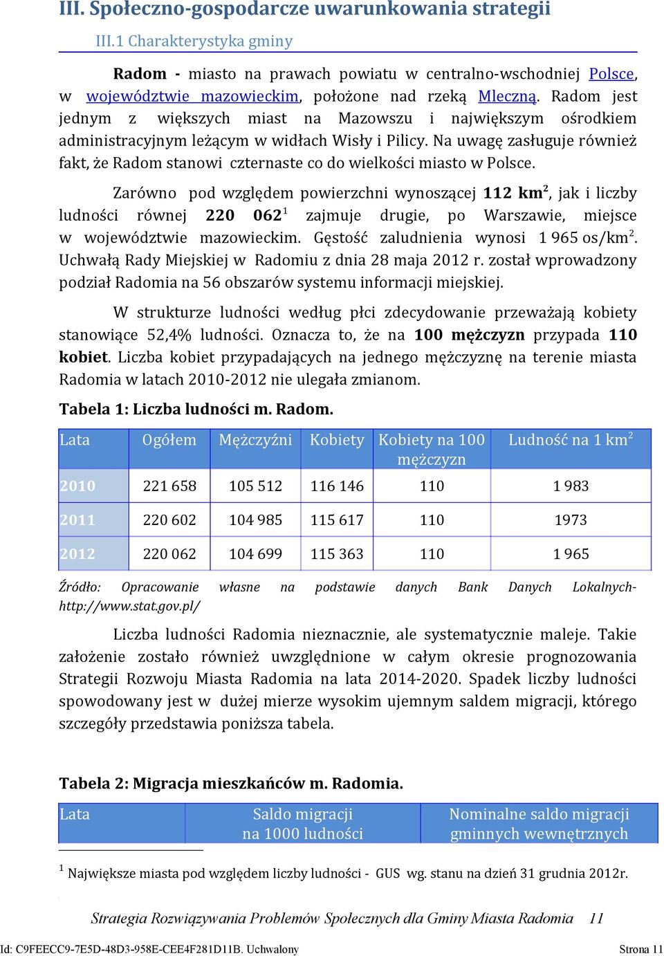 Na uwagę zasługuje również fakt, że Radom stanowi czternaste co do wielkości miasto w Polsce.