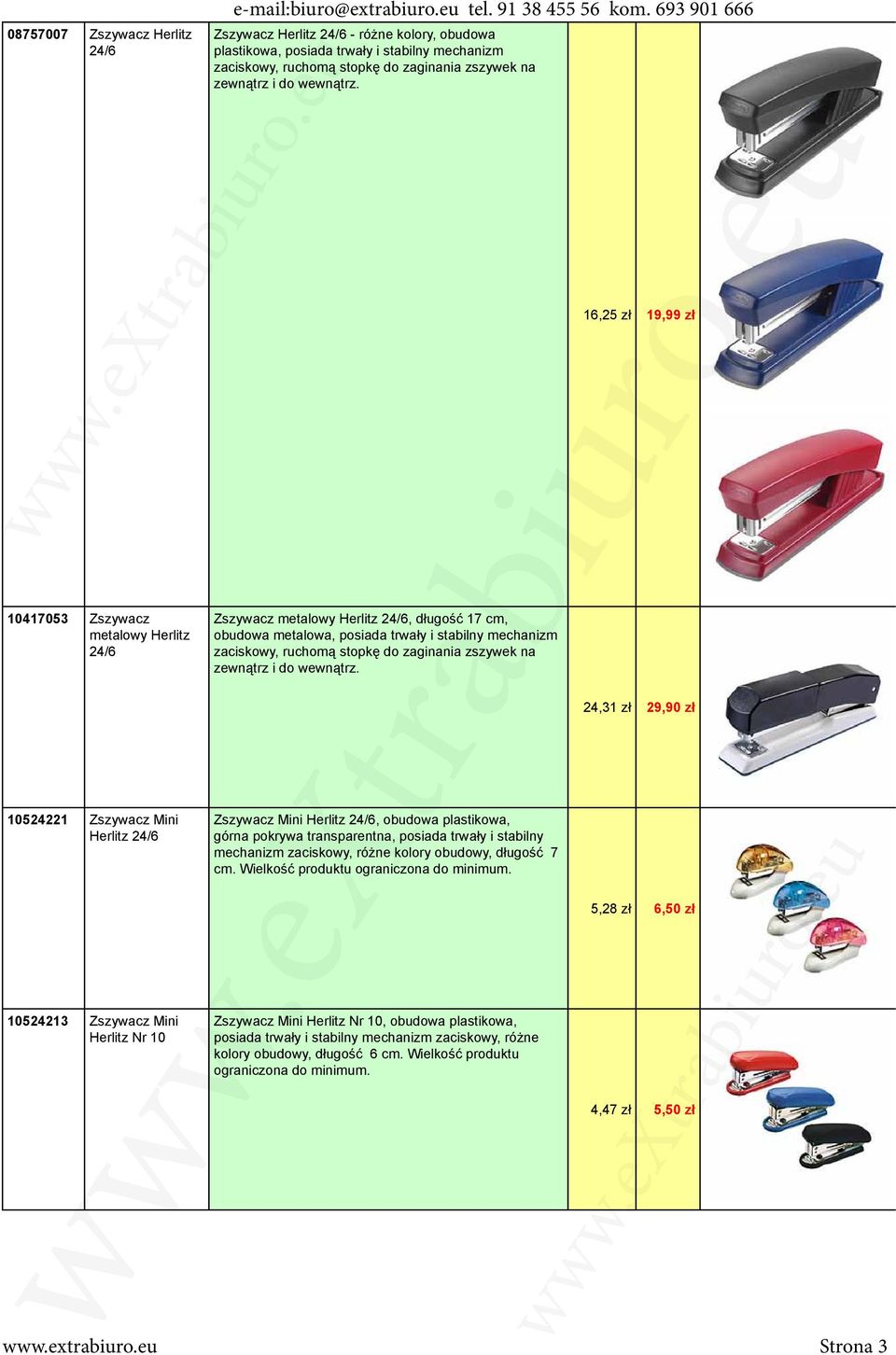 Zszywacz metalowy Herlitz 24/6, długość 17 cm, obudowa metalowa, posiada trwały i stabilny mechanizm zaciskowy, ruchomą stopkę do zaginania zszywek na zewnątrz i do wewnątrz.