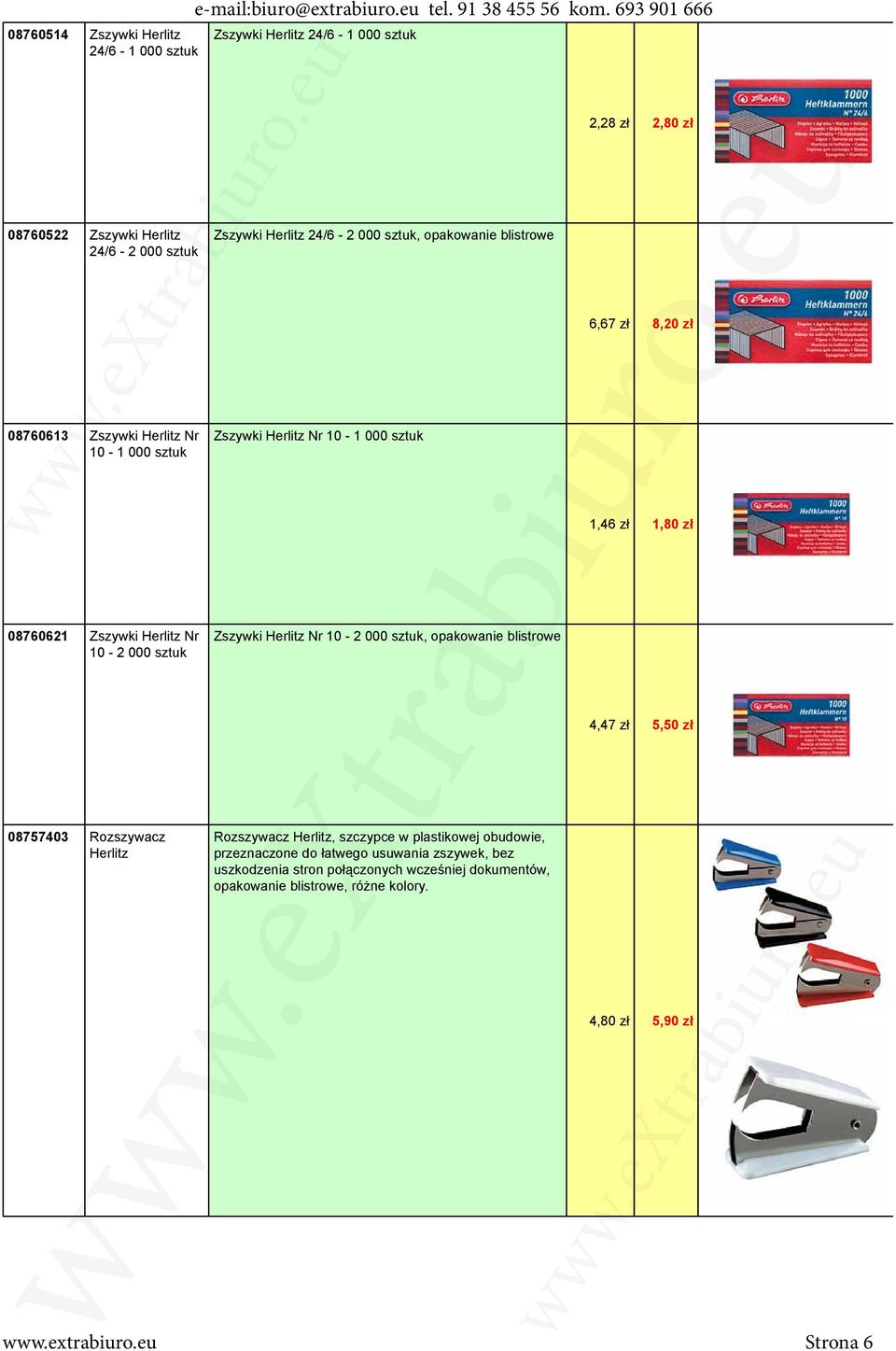 Herlitz Nr 10-2 000 sztuk, opakowanie blistrowe Rozszywacz Herlitz, szczypce w plastikowej obudowie, przeznaczone do łatwego usuwania zszywek, bez uszkodzenia stron