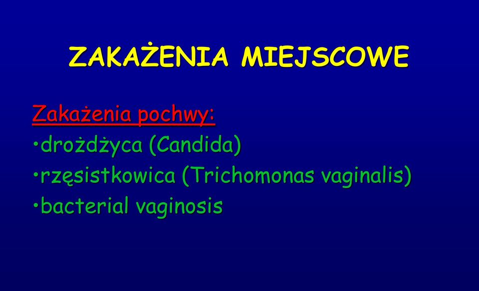 (Candida) rzęsistkowica