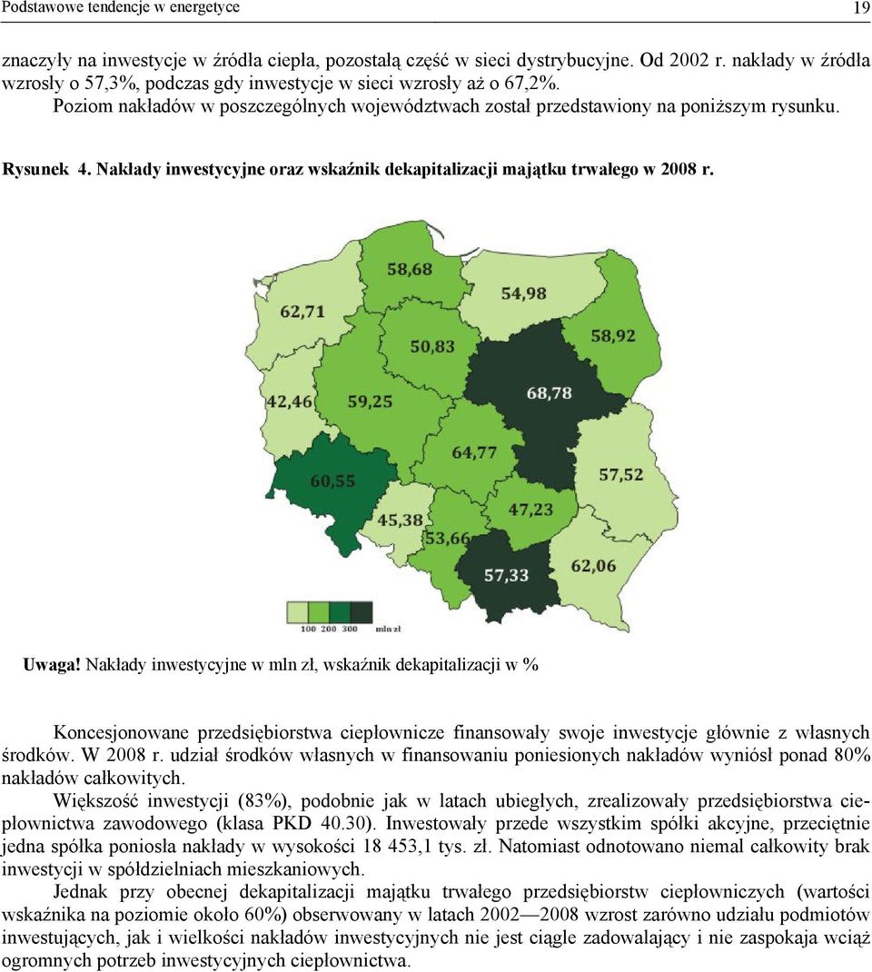 Nakłady inwestycyjne oraz wskaźnik dekapitalizacji majątku trwałego w 2008 r. Uwaga!