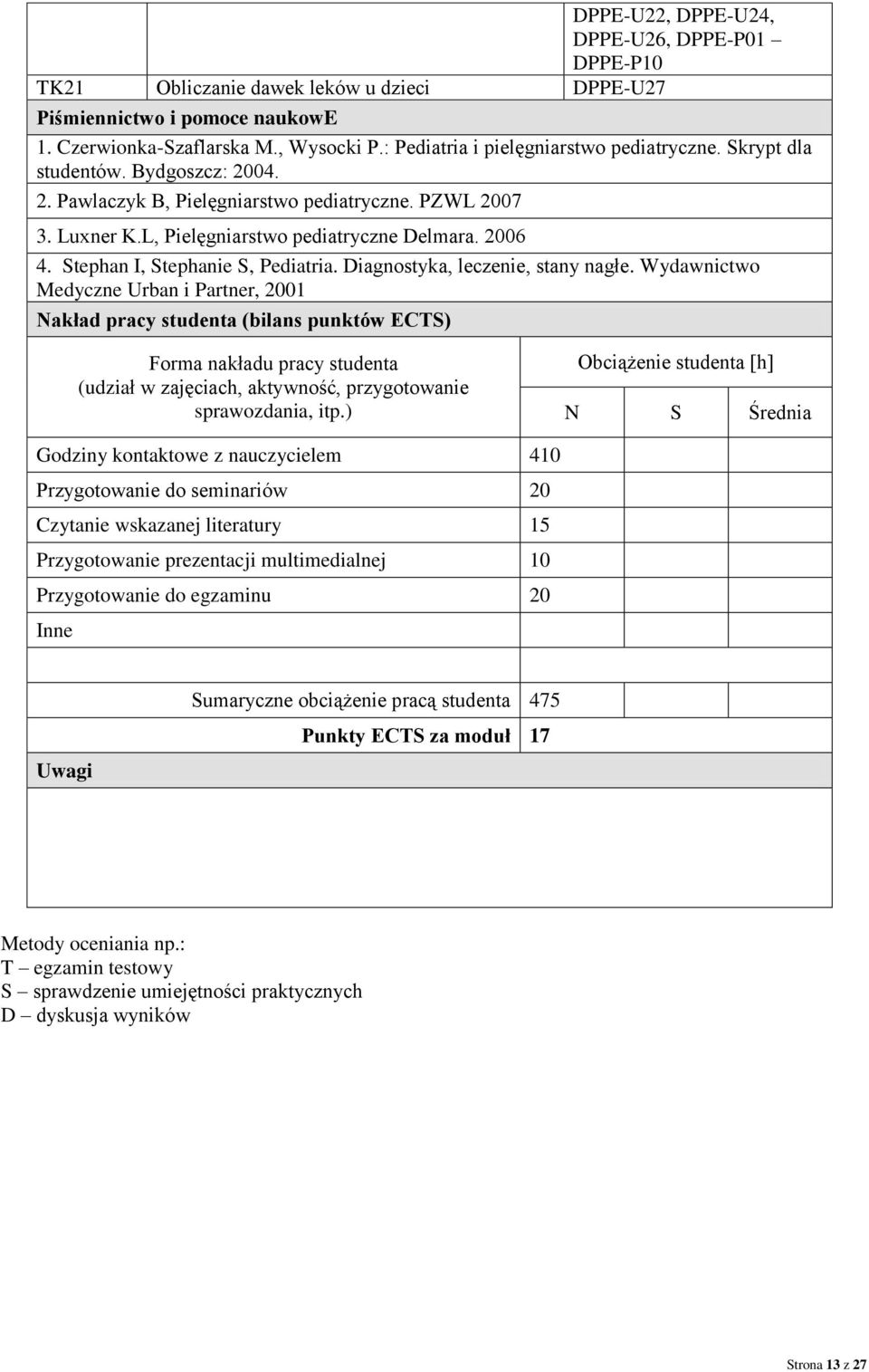 tephan I, tephanie, Pediatria. Diagnostyka, leczenie, stany nagłe.