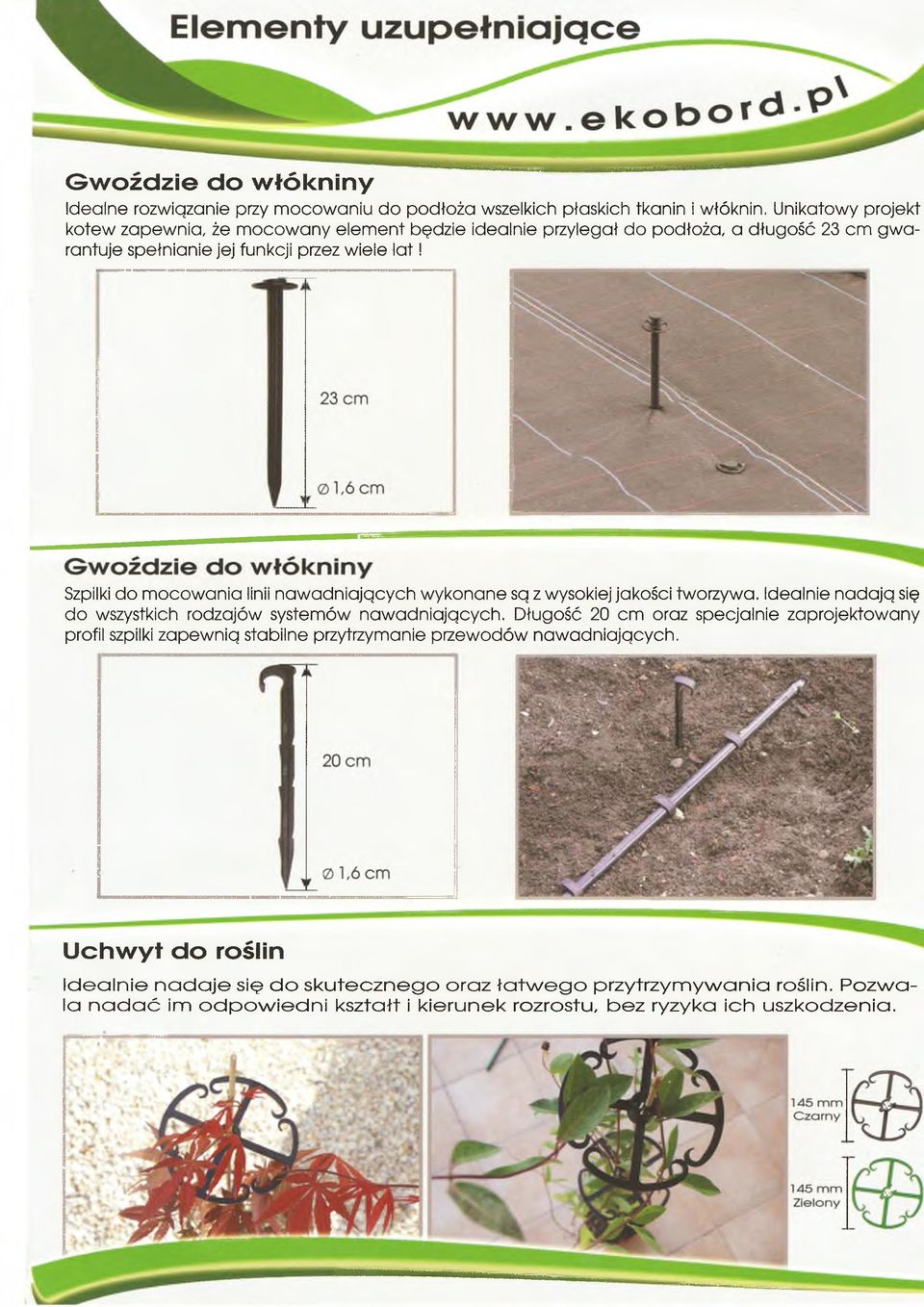 Szpilki d o m o c o w a n ia linii n a w ad n ia jg cych w ykonane sg z wysokiej jakości tw orzyw a. Idealnie n a d a jg się d o wszystkich rodzajów systemów n aw ad n iajg cych.