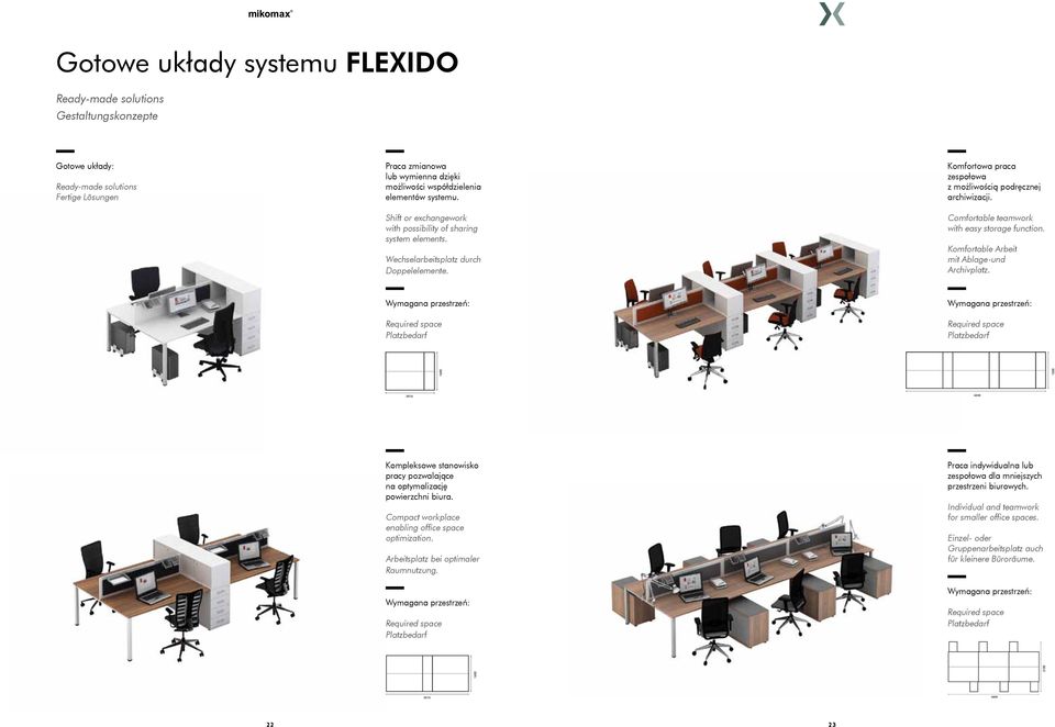 Comfortable teamwork with easy storage function. Komfortable Arbeit mit Ablage-und Archivplatz.