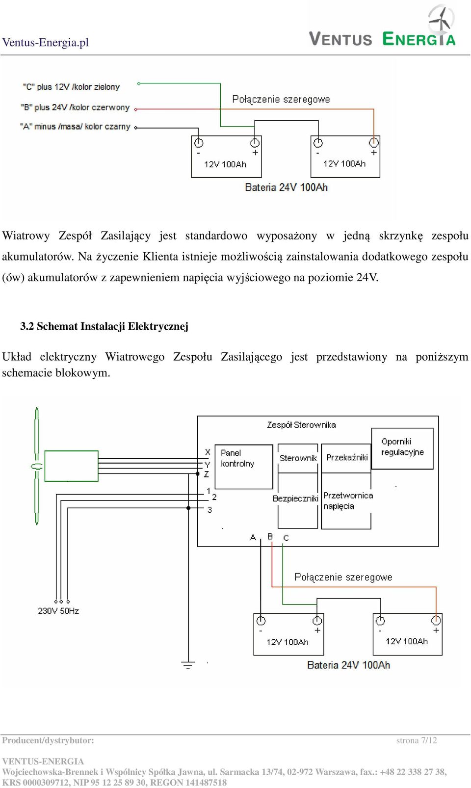 zapewnieniem napięcia wyjściowego na poziomie 24V. 3.