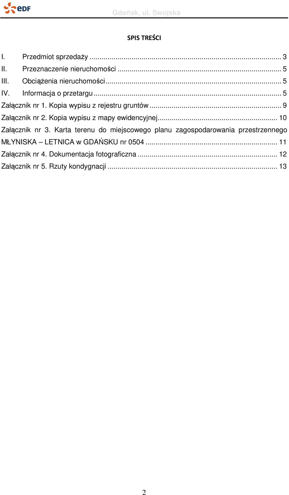 Kopia wypisu z mapy ewidencyjnej... 10 Załącznik nr 3.