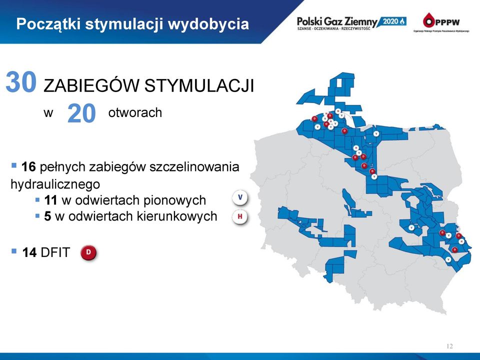 szczelinowania hydraulicznego 11 w odwiertach