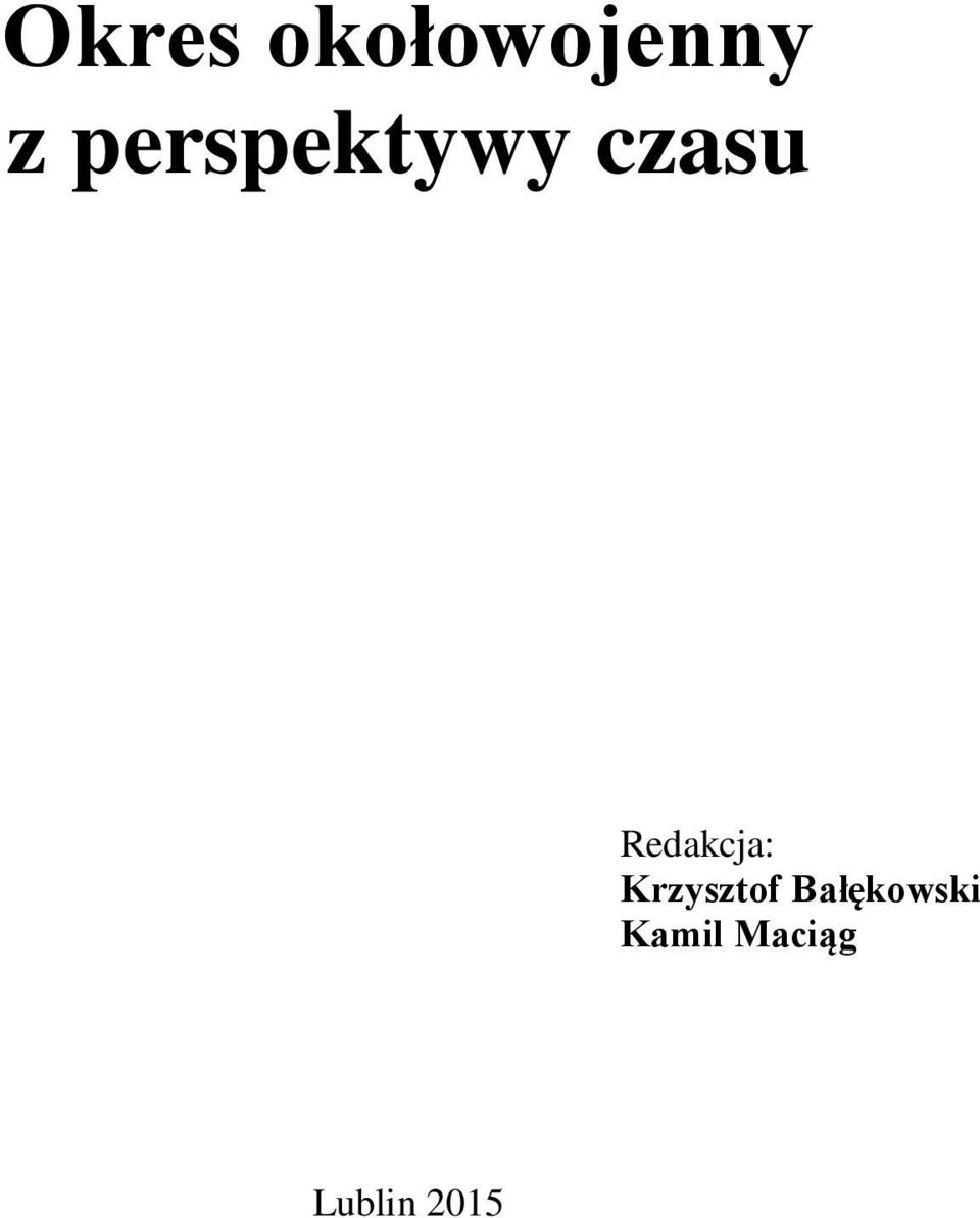 Redakcja: Krzysztof