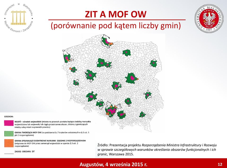 Rozwoju w sprawie szczegółowych warunków określania obszarów