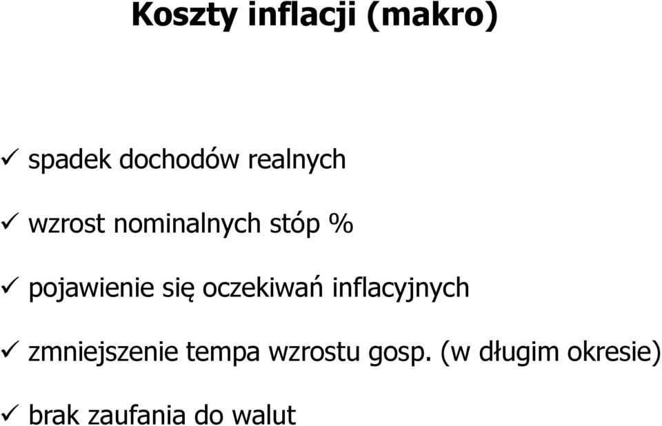 się oczekiwań inflacyjnych zmniejszenie tempa