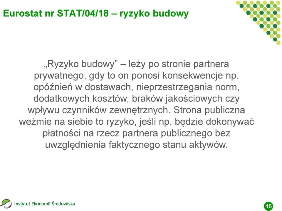 opóźnień w dostawach, nieprzestrzegania norm, dodatkowych kosztów, braków jakościowych czy wpływu