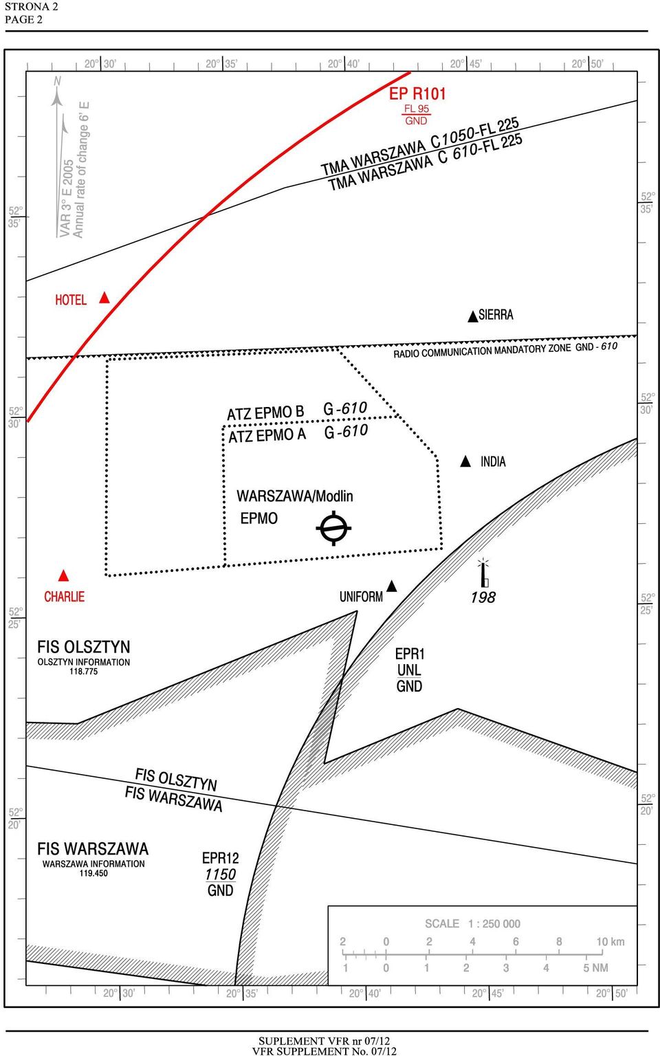 35 HOTEL SIERRA RADIO COMMUNICATION MANDATORY ZONE GND - 610 52? 30 G ATZ EPMO B -610 G ATZ EPMO A -610 52? 30 INDIA WARSZAWA/Modlin EPMO 52?